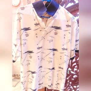Mens casual shirt fishing